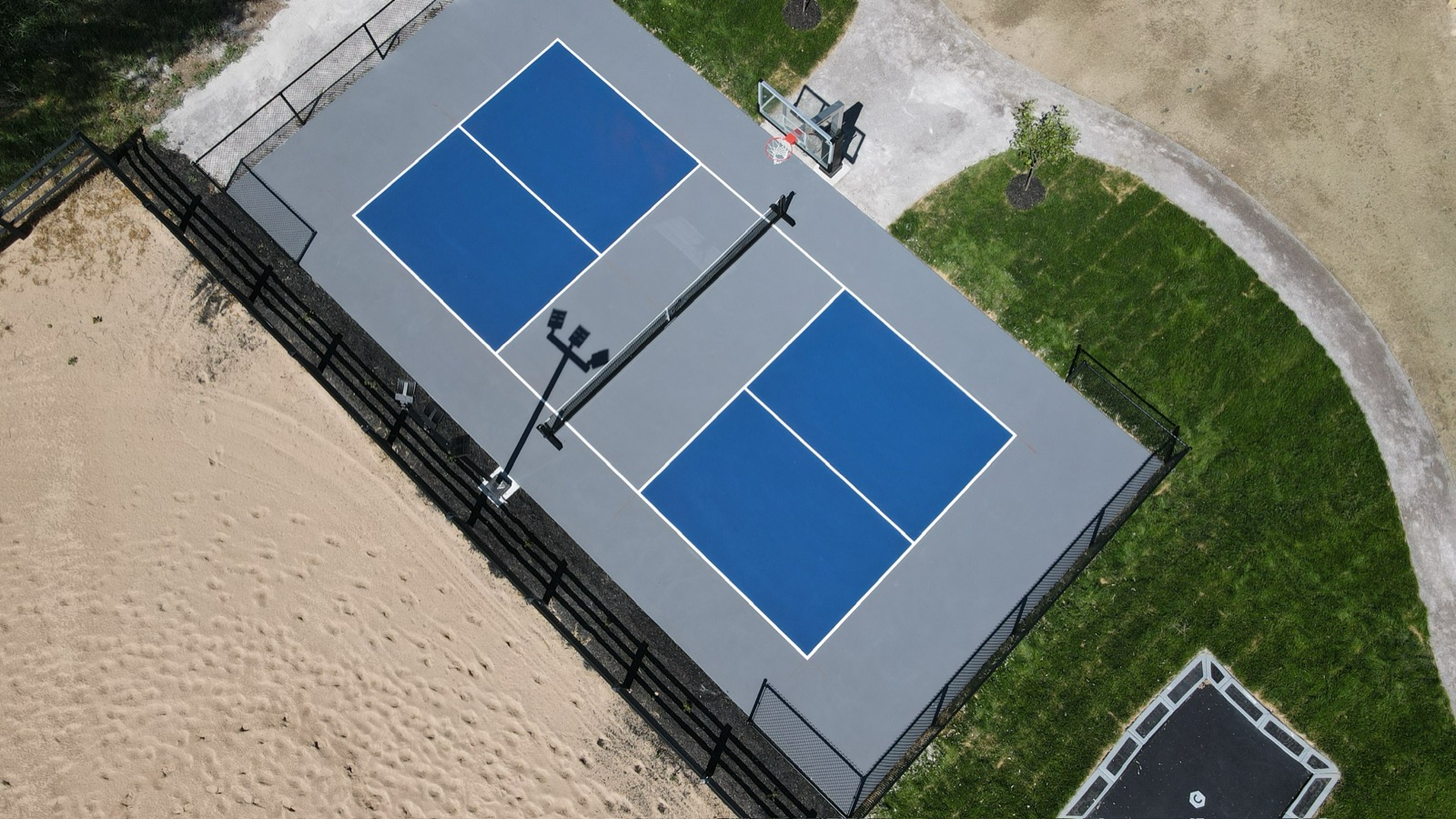 Aerial Drone View of Sport Court