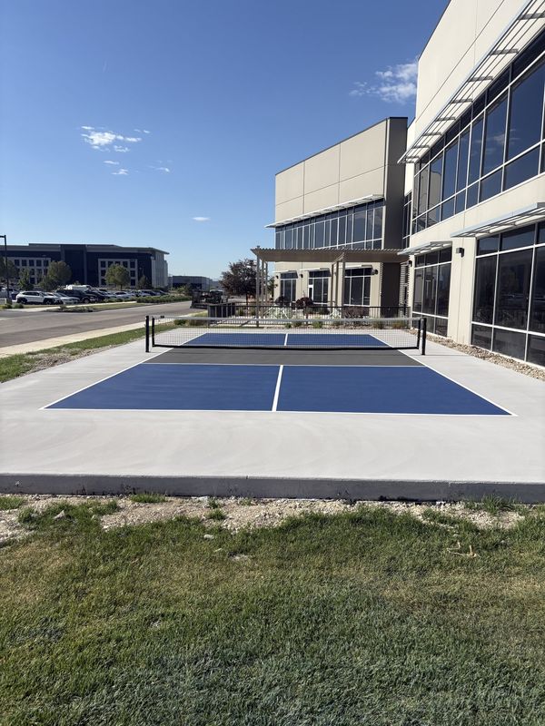 Commercial Pickleball Court Installation at Utah Office Building by Precision Pro Courts